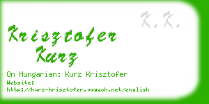 krisztofer kurz business card